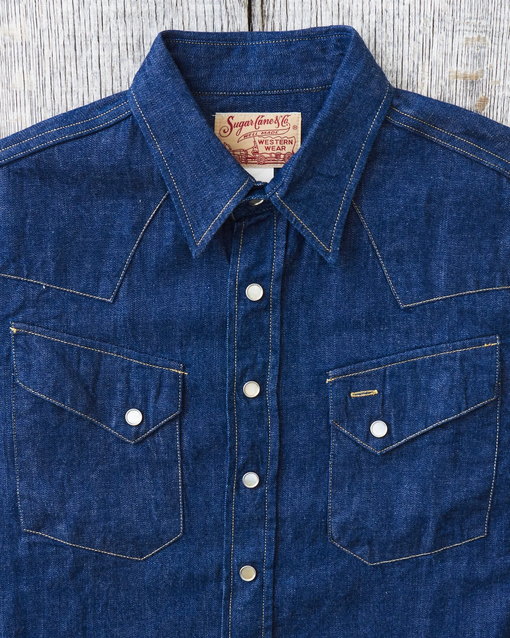 Sugar Cane & Co. Western Shirt Denim SC28190