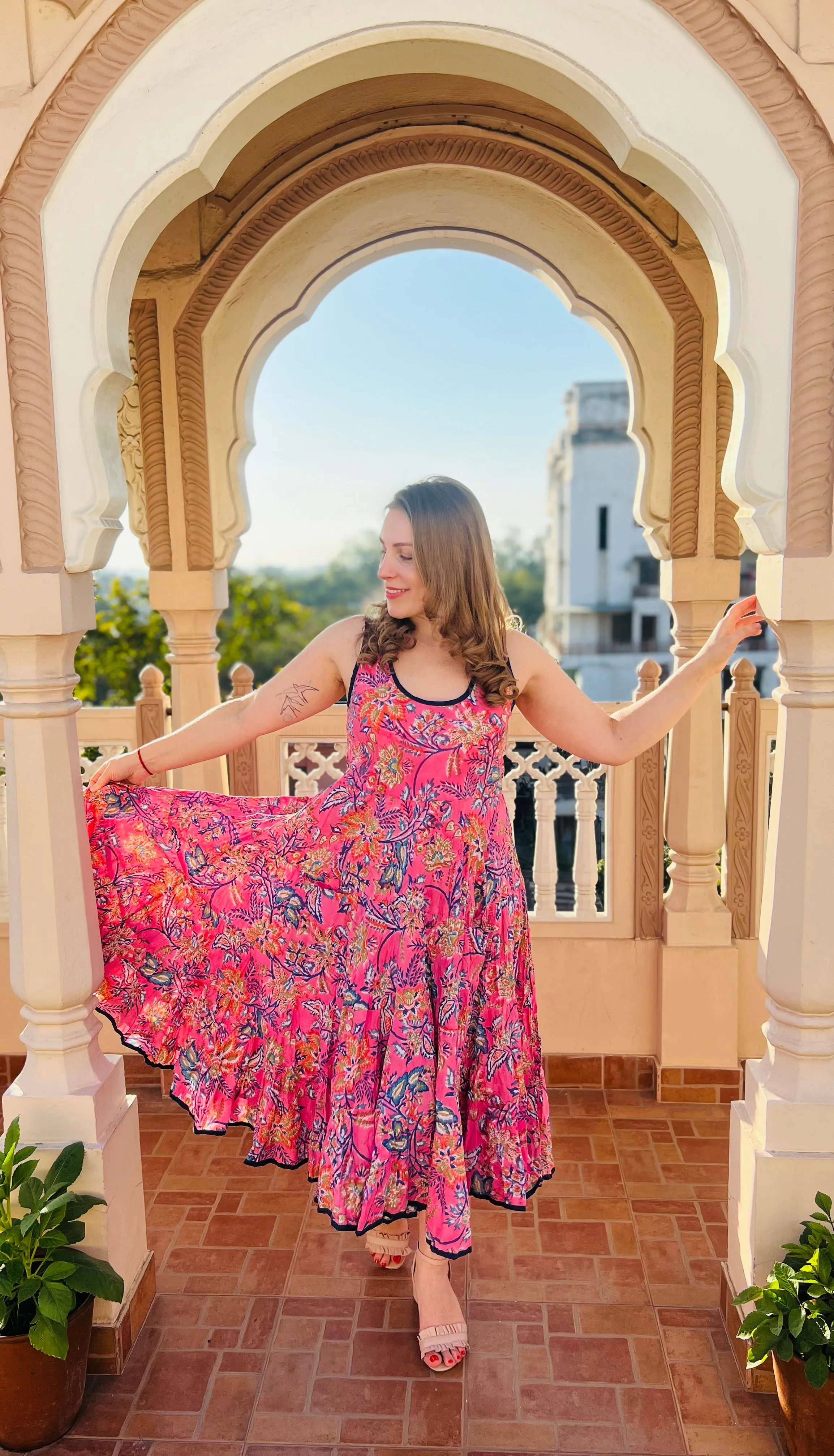 SUNDRESS  ,sleeveless Pink Life