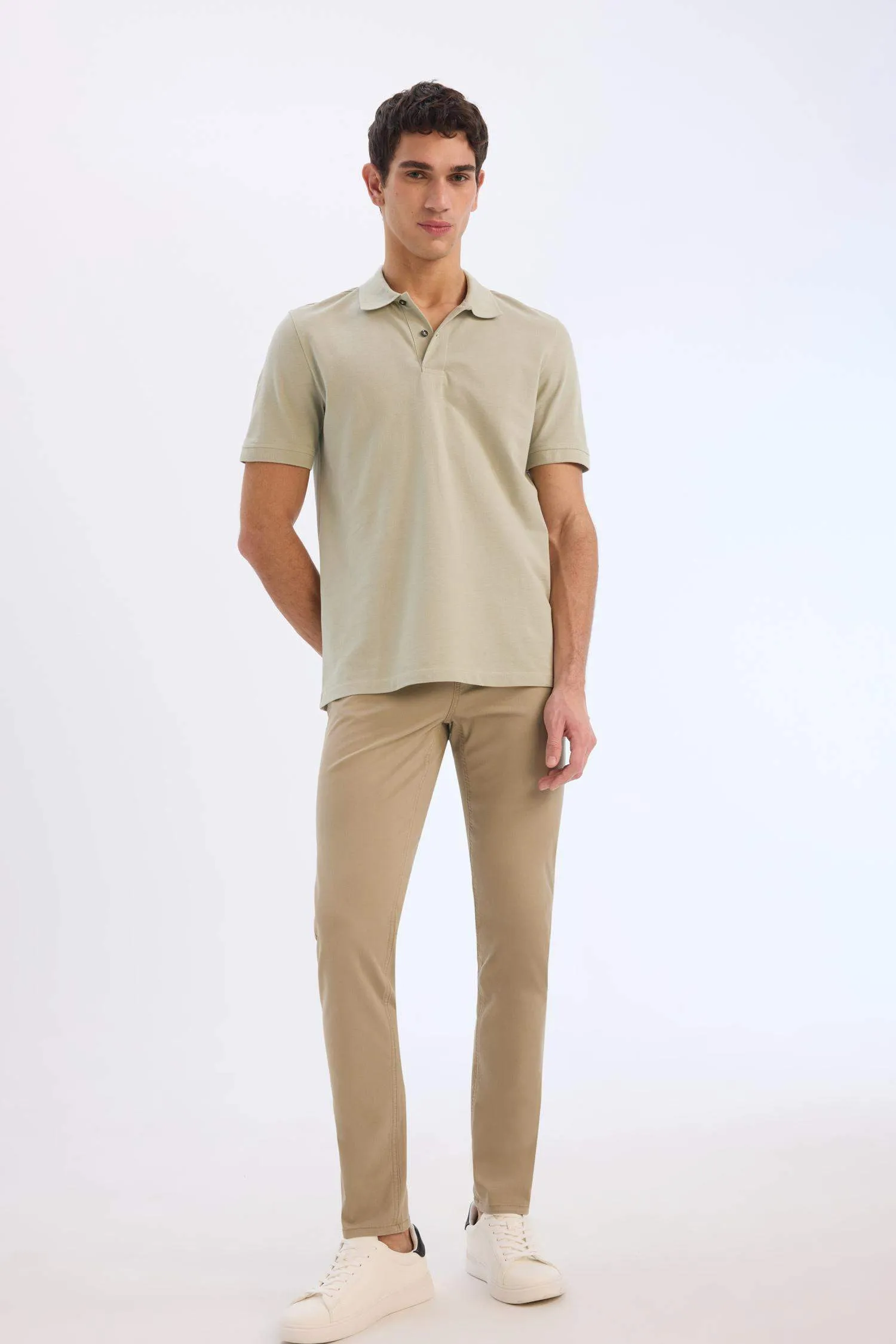 Super Skinny Hem Gabardine Chino Pants