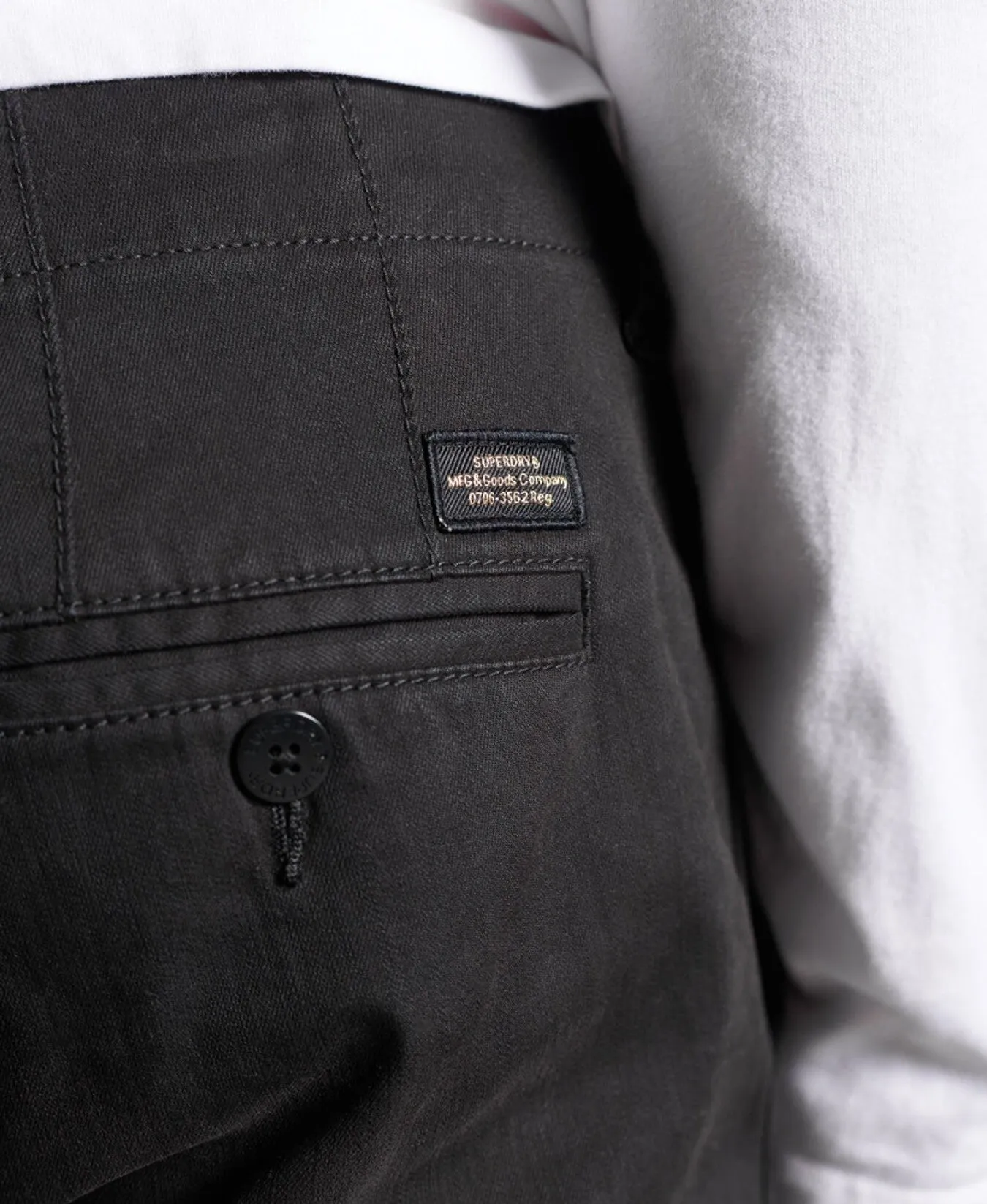 SUPERDRY Officers Slim Chino - Jet Black
