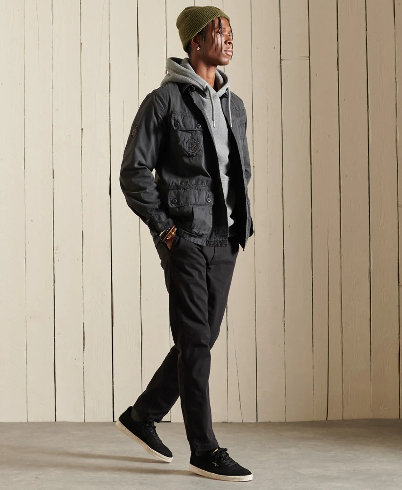 SUPERDRY Officers Slim Chino - Jet Black