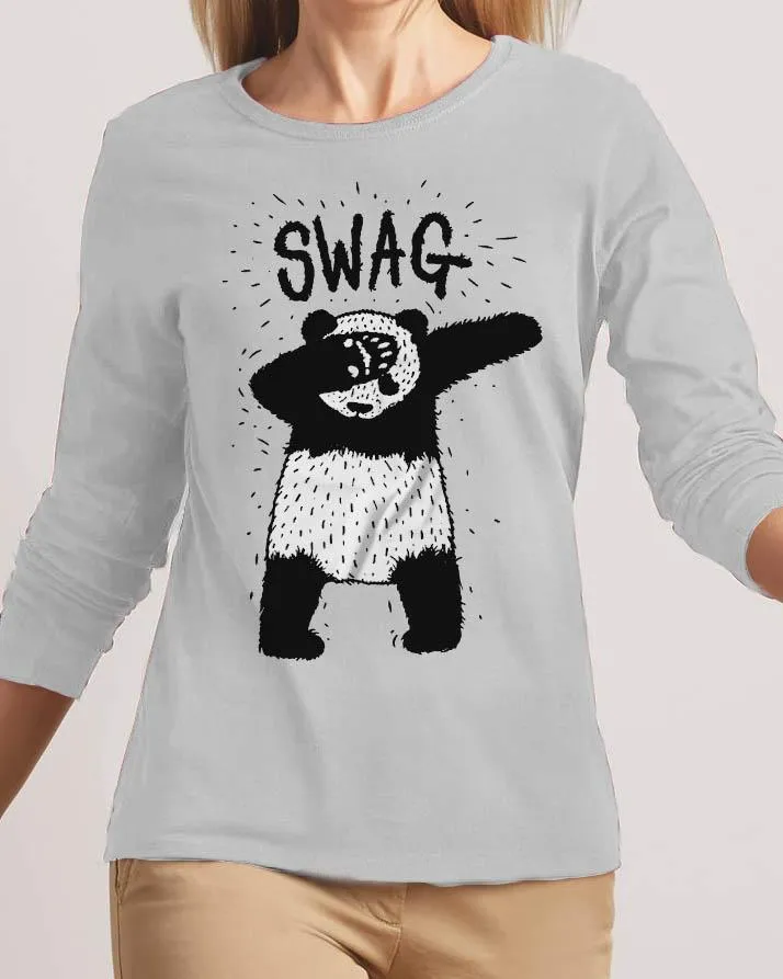 Swag New Fashion Grey High Graphic Excellent Quality T-shirt For Women