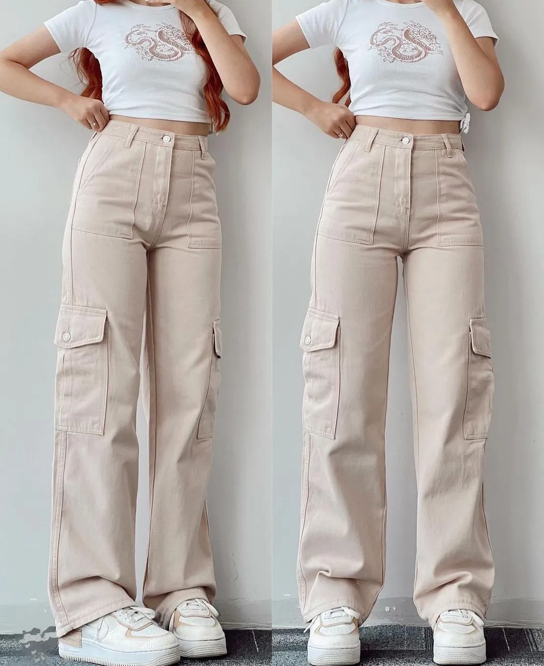 Symphony High-Rise Wide Leg Cargo Pants