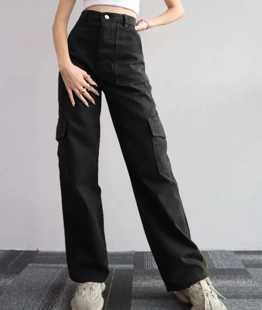 Symphony High-Rise Wide Leg Cargo Pants