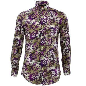 Tailored Fit Long Sleeve Shirt - Floral Blend