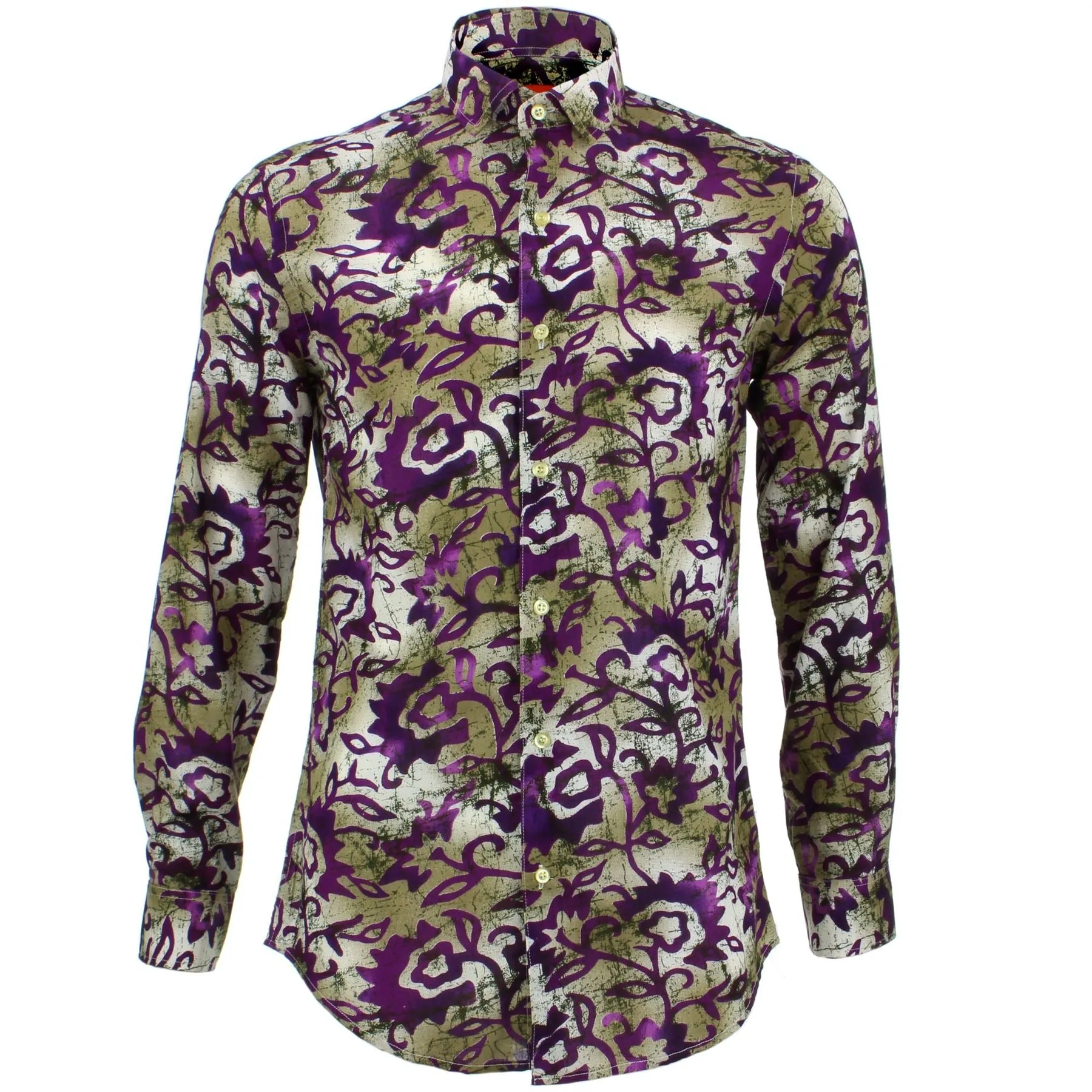 Tailored Fit Long Sleeve Shirt - Floral Blend