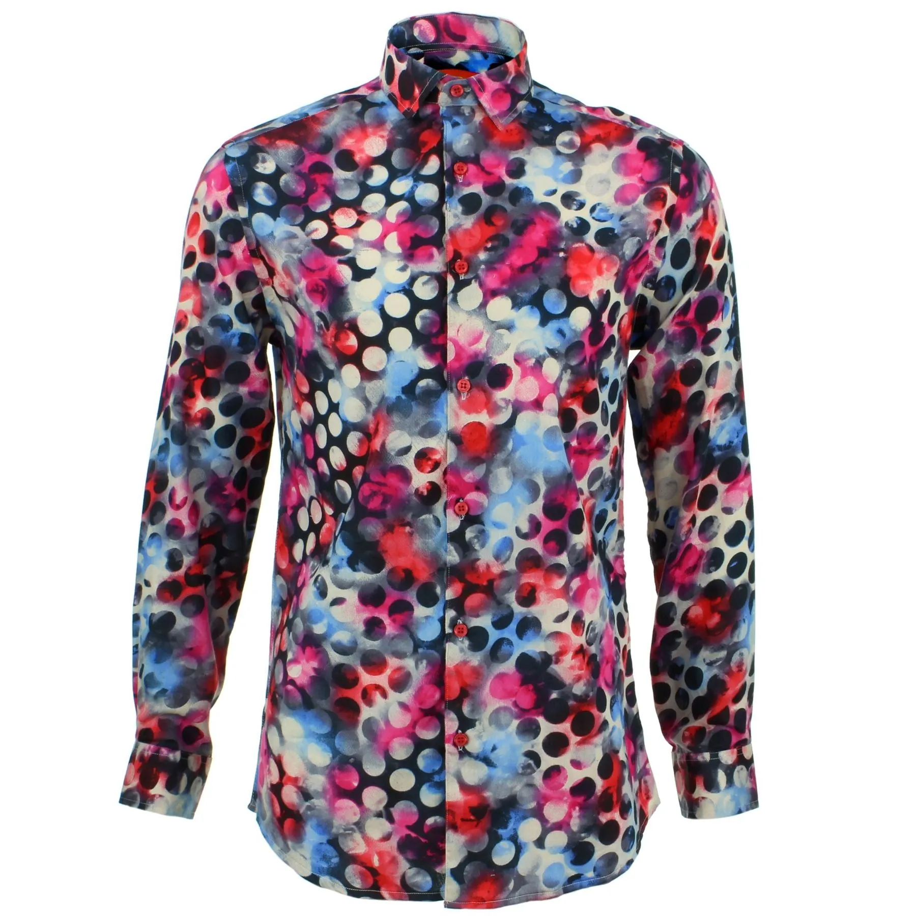 Tailored Fit Long Sleeve Shirt - Nebula Dots