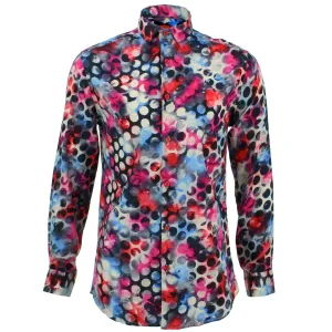 Tailored Fit Long Sleeve Shirt - Nebula Dots