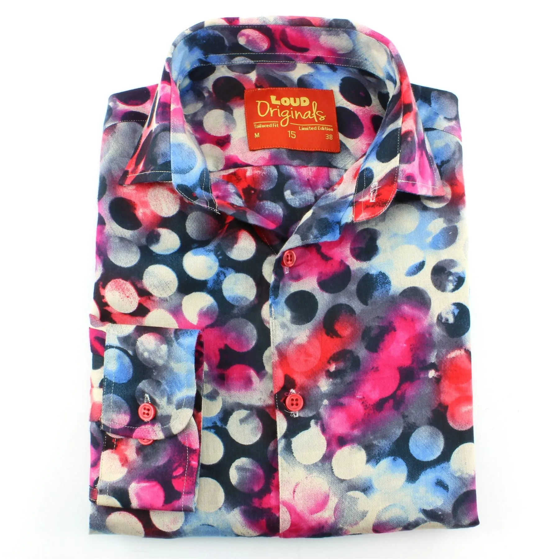 Tailored Fit Long Sleeve Shirt - Nebula Dots