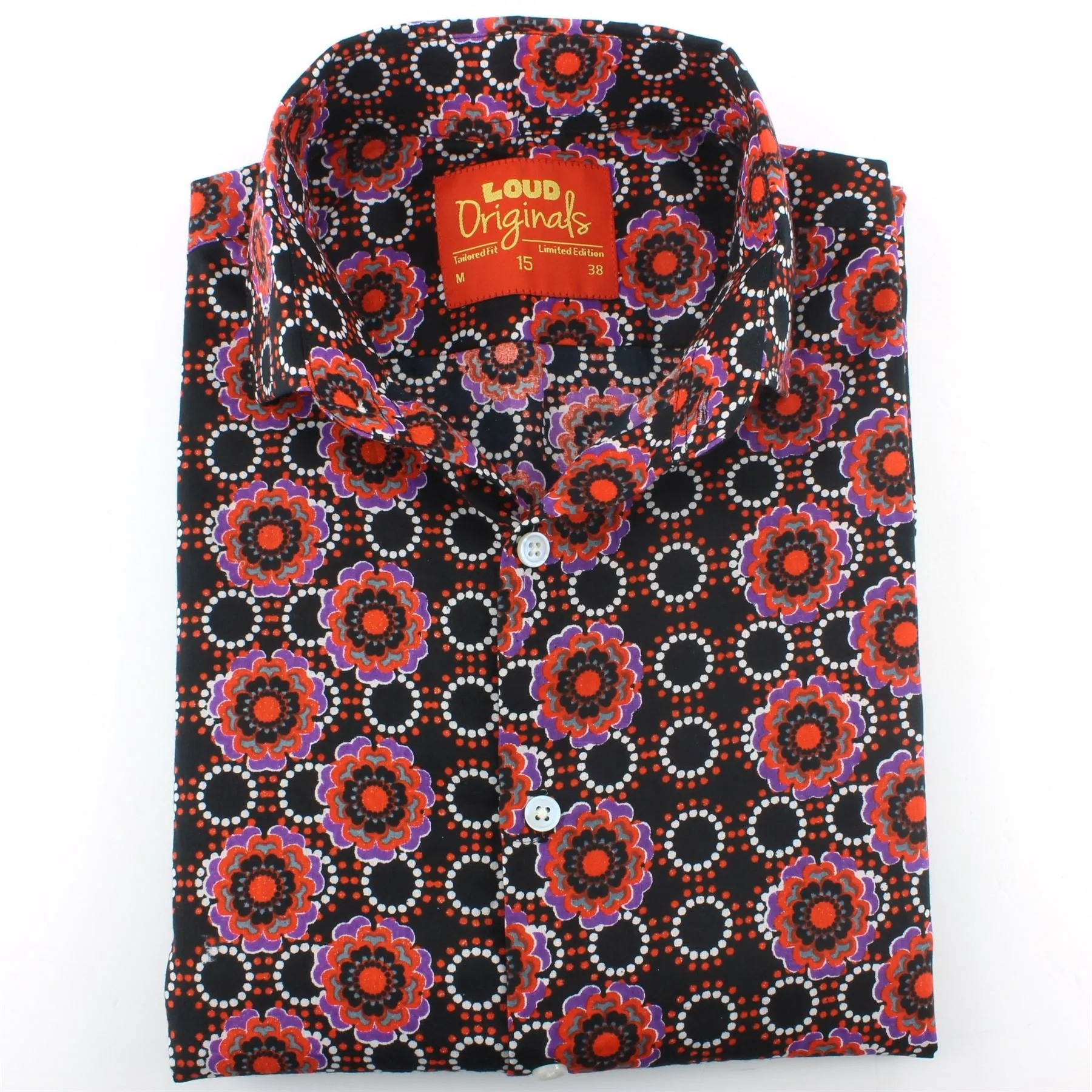 Tailored Fit Long Sleeve Shirt - Poppy Dots