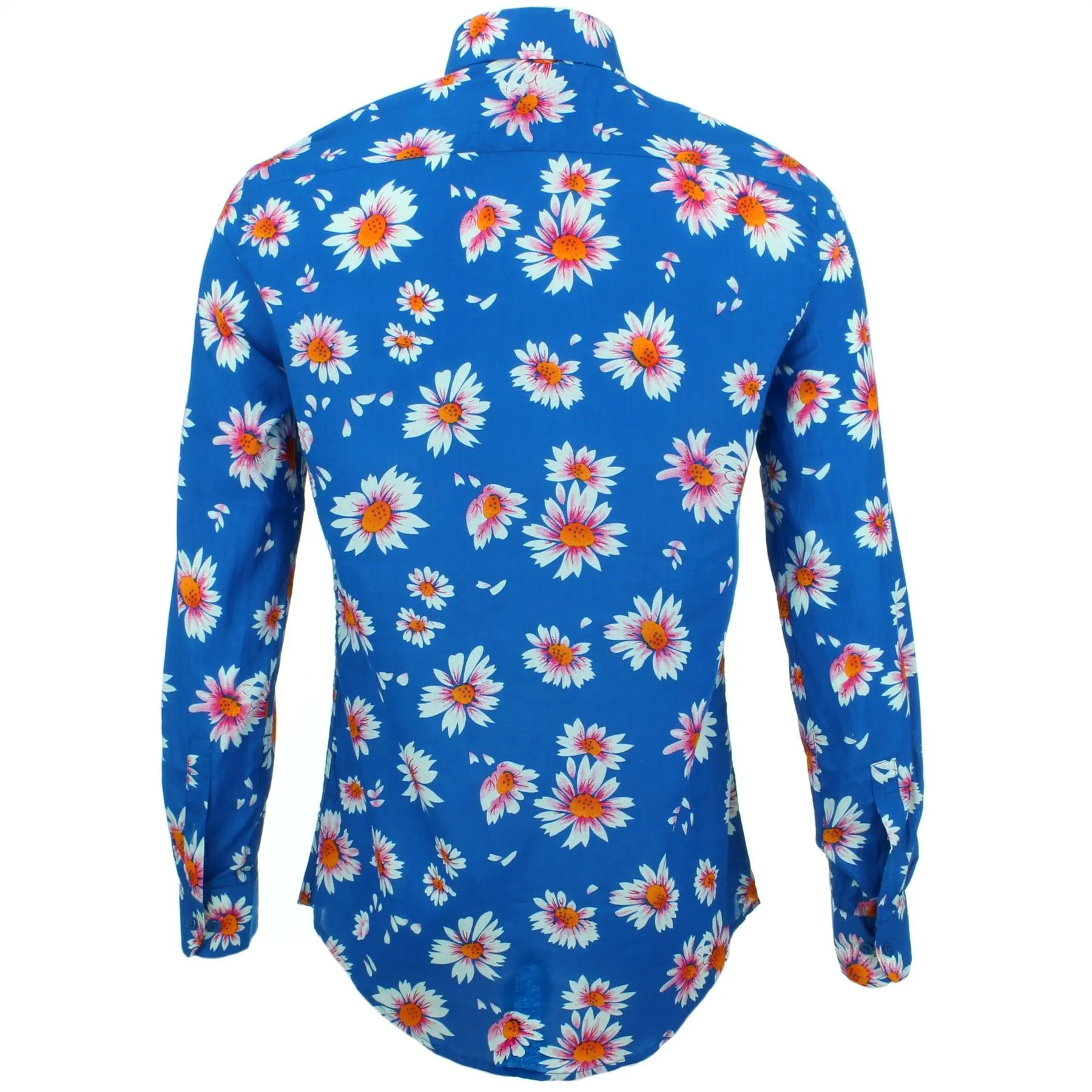 Tailored Fit Long Sleeve Shirt - Sky Daisies