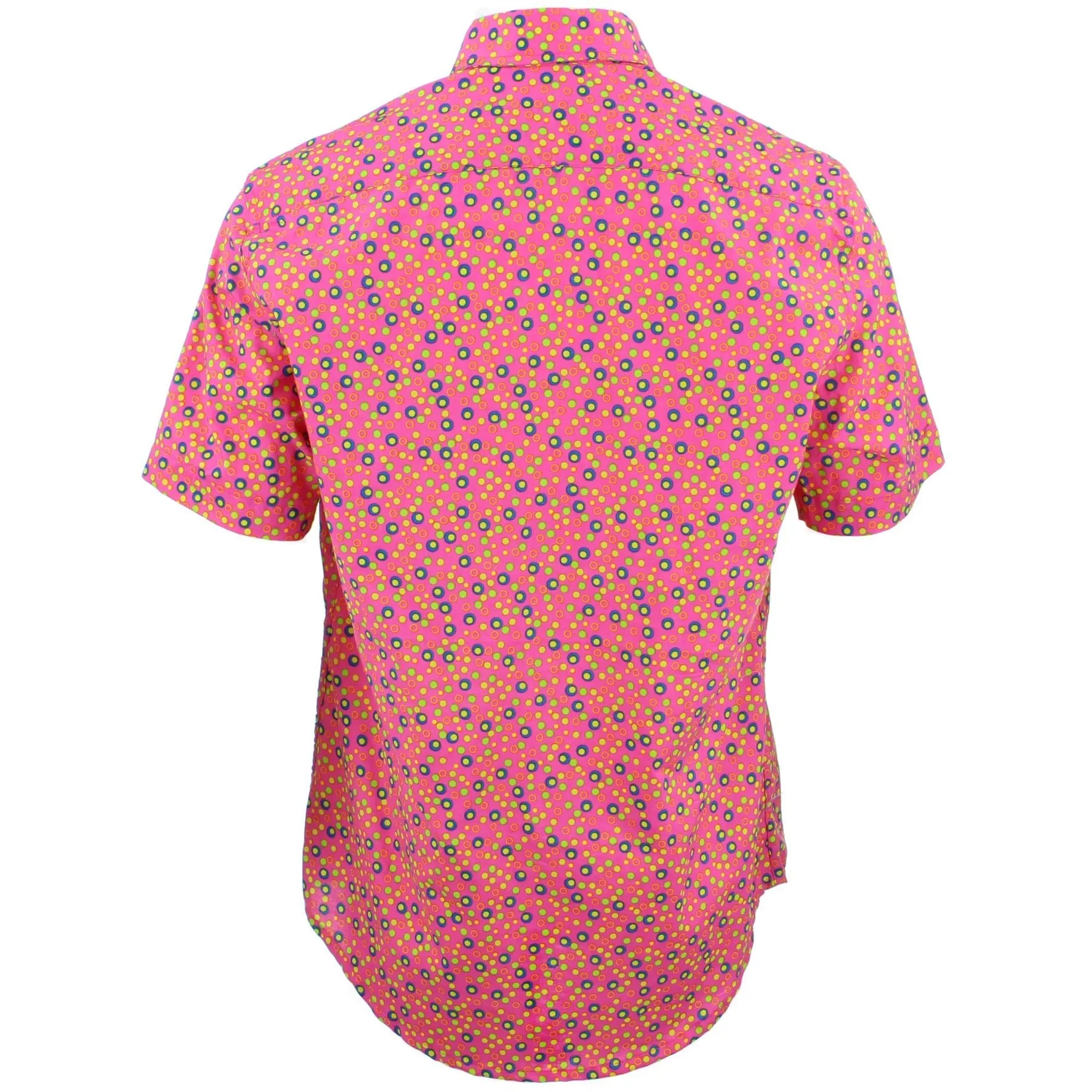 Tailored Fit Short Sleeve Shirt - Dotty Pink