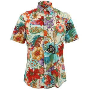 Tailored Fit Short Sleeve Shirt - Japanese Floral