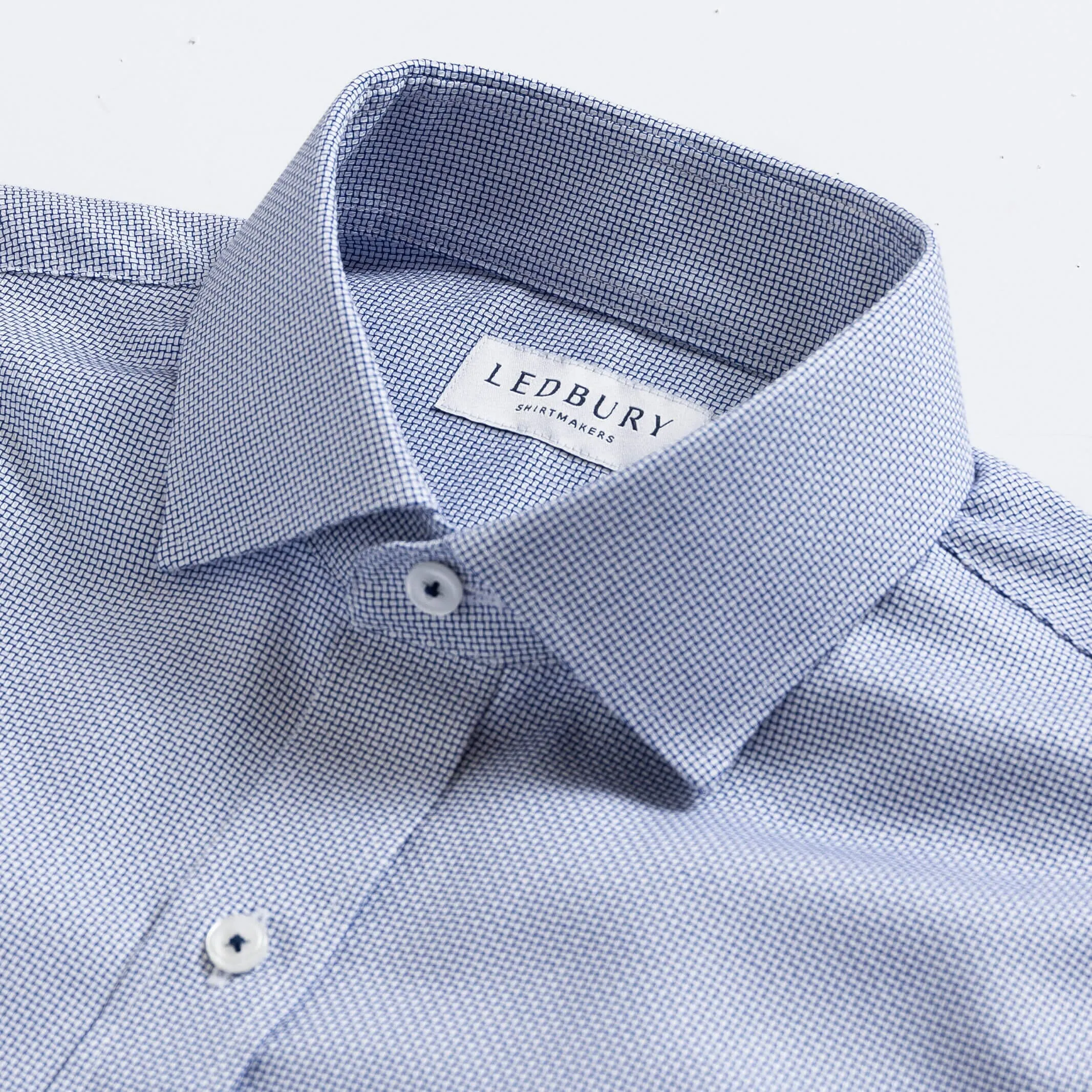 The Blue Alston Non Iron Dobby Custom Shirt