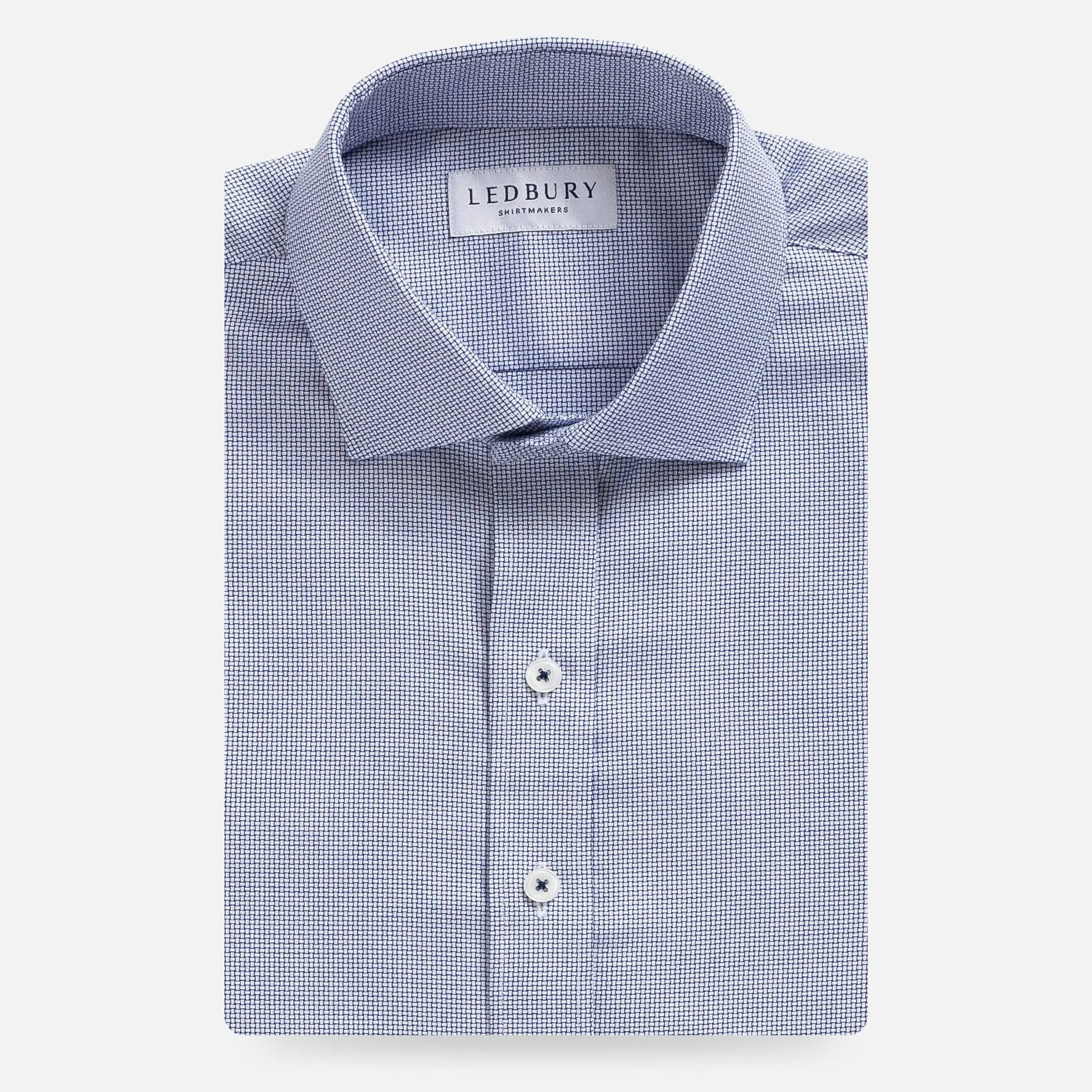 The Blue Alston Non Iron Dobby Custom Shirt