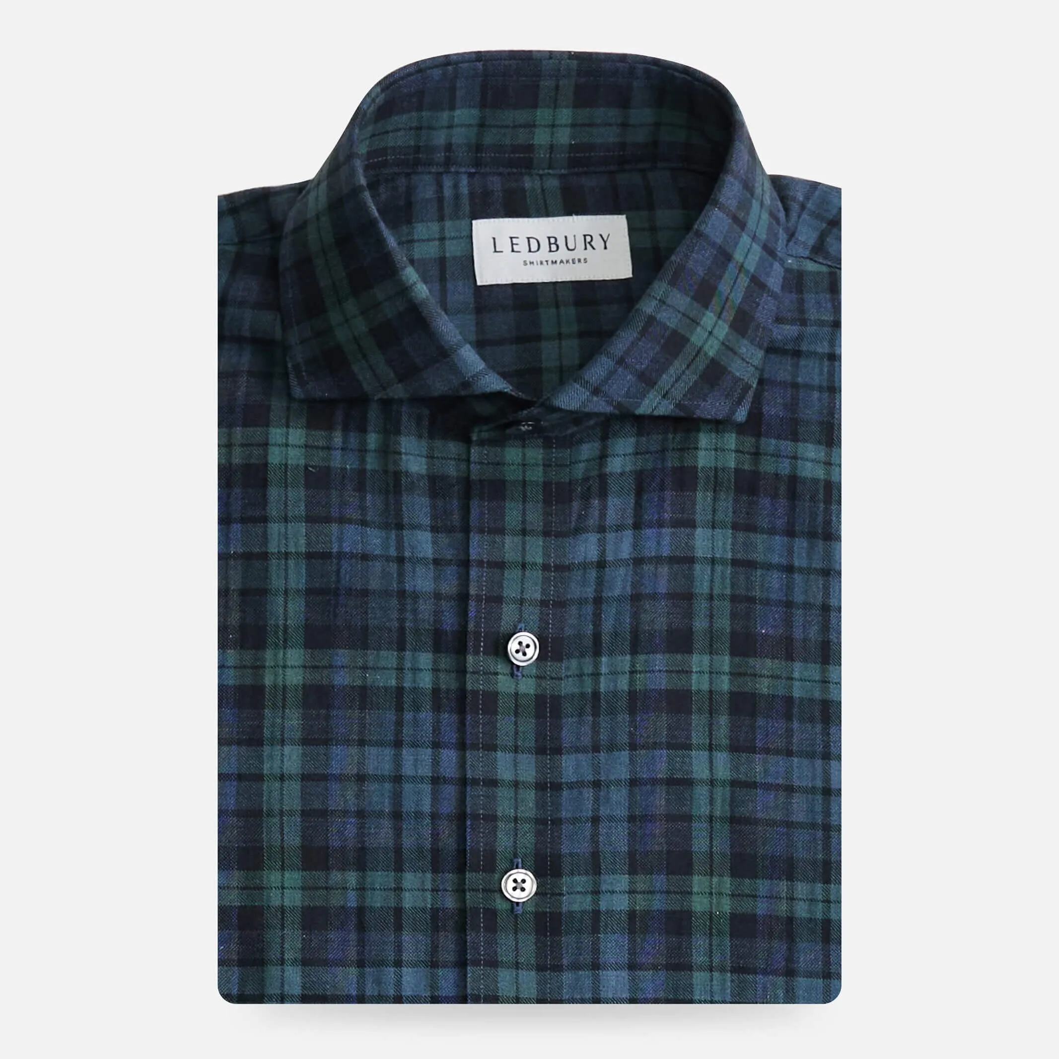 The Evergreen Esler Brushed Plaid Custom Shirt