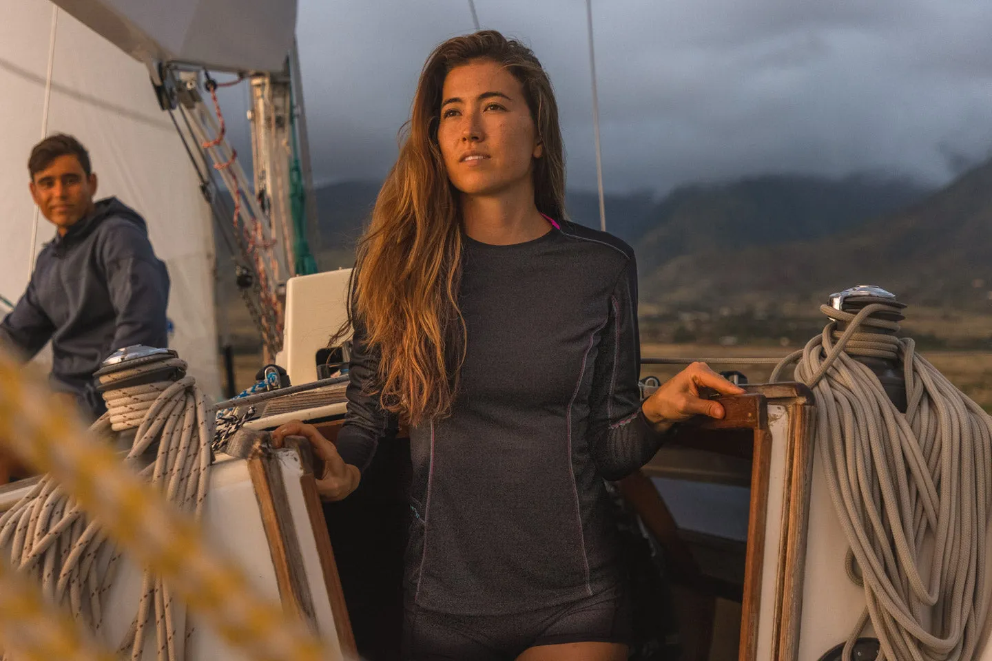 The Kanaha Hydrophobic Shirt for Women - Hibiscus Pink (Blue Atoll)