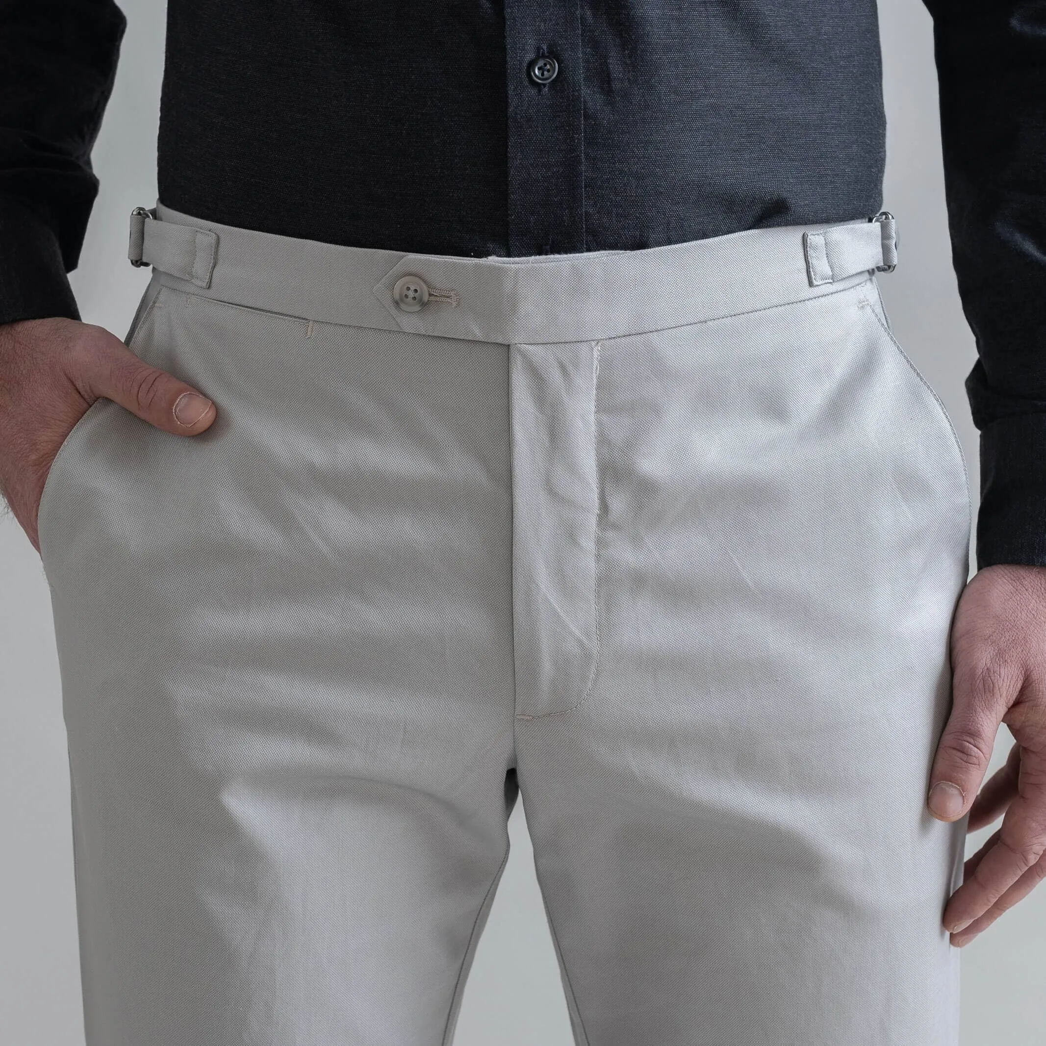 The Light Grey All Season Richmond Dress Chino with Side Tabs Custom Pant