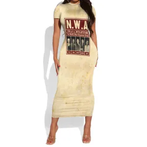 The World's Most Dangerous Group Short Sleeve Bodycon Dress DT02