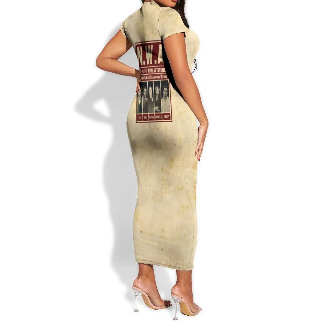 The World's Most Dangerous Group Short Sleeve Bodycon Dress DT02