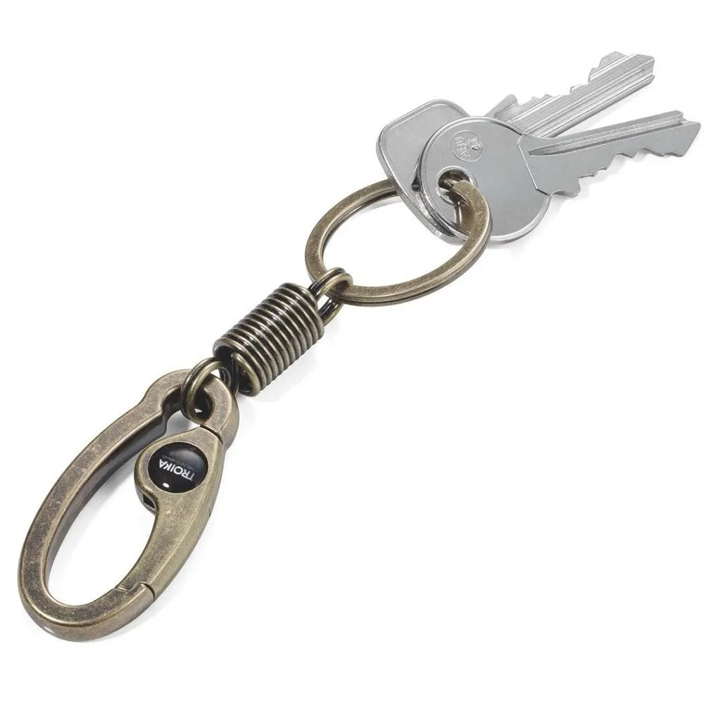 TROIKA Keyring BUNGEE – Antique Gold Colour