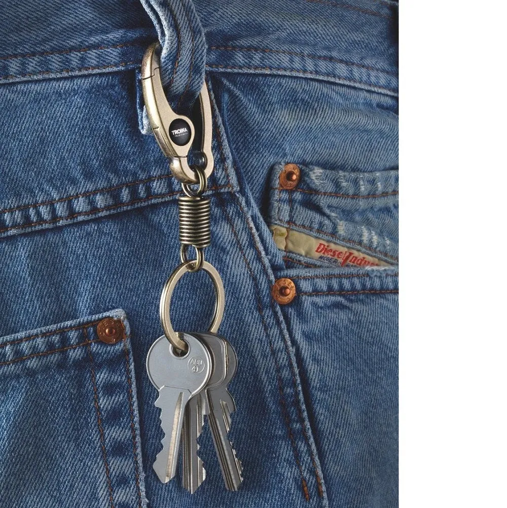 TROIKA Keyring BUNGEE – Antique Gold Colour
