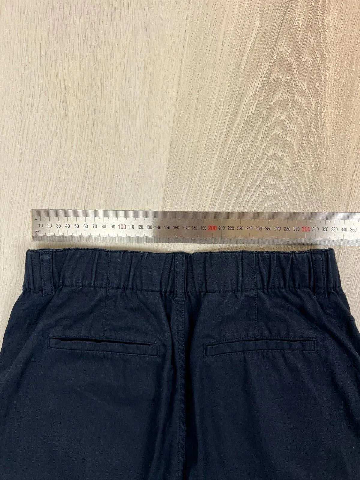 Uniqlo Womens Navy Blue Relaxed Linen Blend Chino Pants Size Small (26-27 inch)