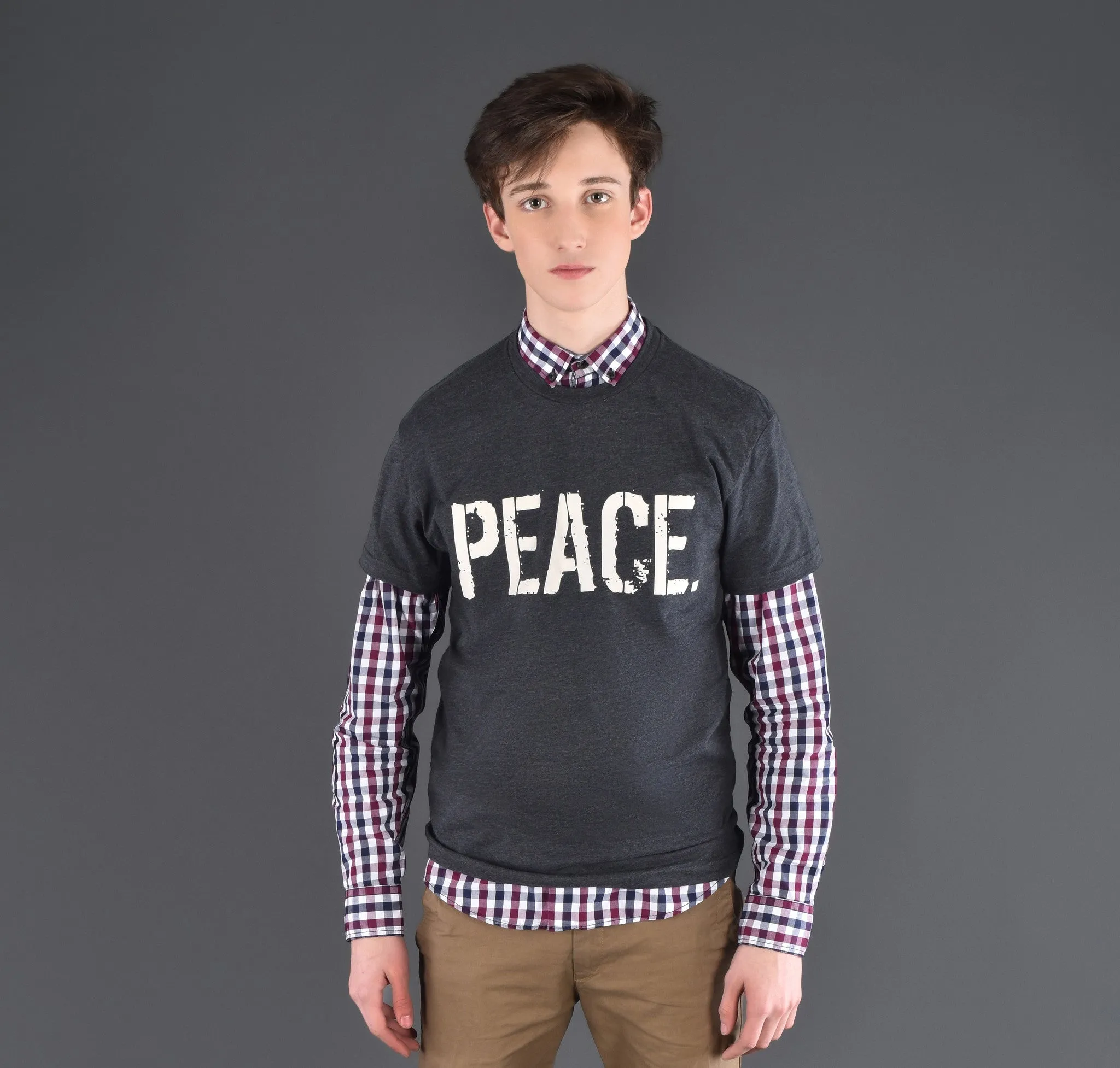 Unisex PEACE. T-Shirts (GREY)