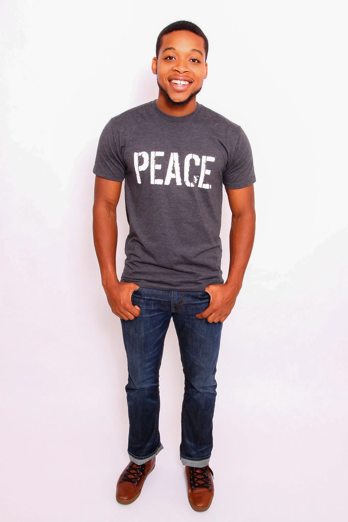 Unisex PEACE. T-Shirts (GREY)