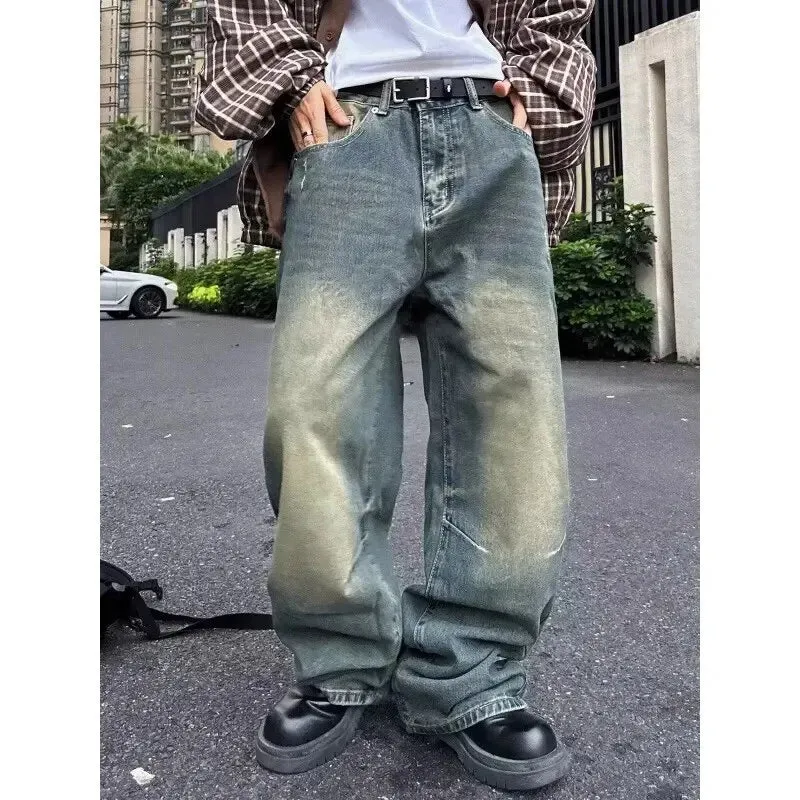 UrbanElegance Grenz überschreitende Jeans mit weitem Bein