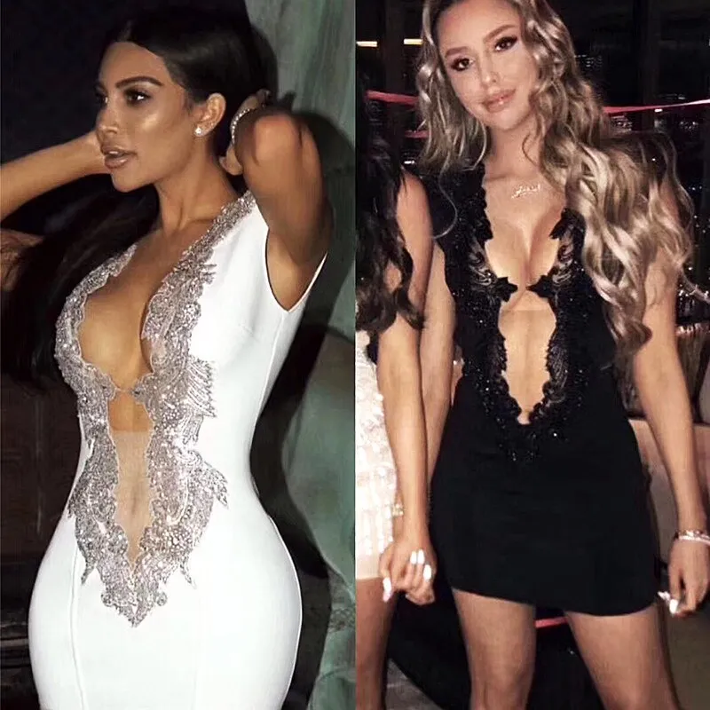 V Neck Bodycon Dresses