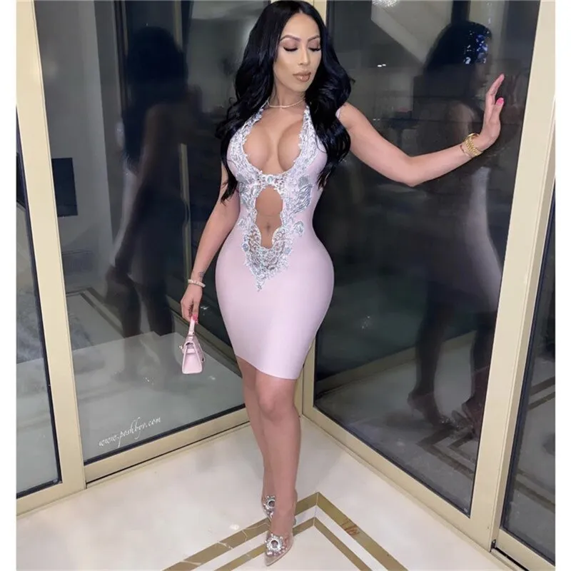V Neck Bodycon Dresses