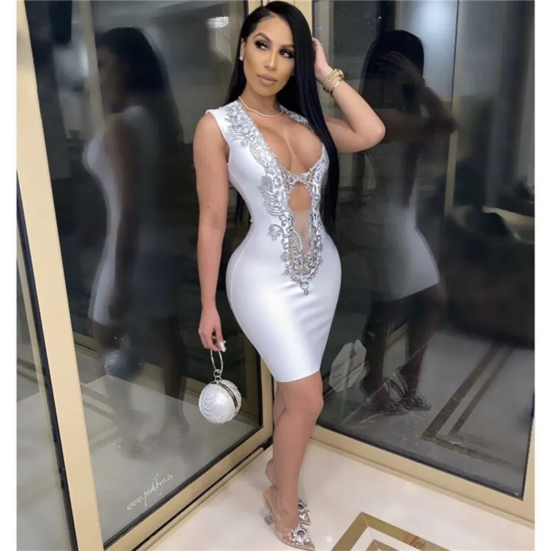 V Neck Bodycon Dresses