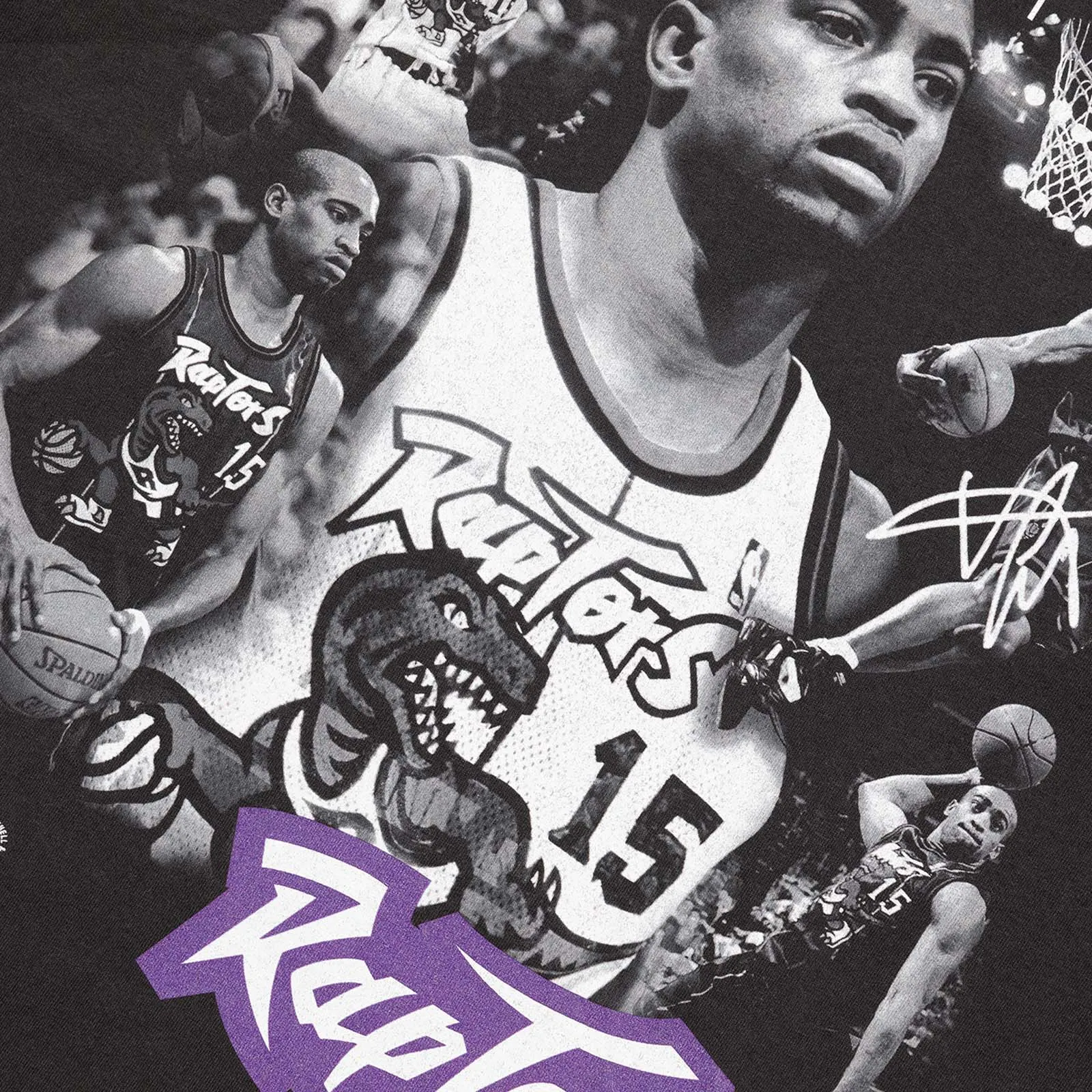 Vince Carter Toronto Raptors Player Photo Homage Tee - Faded Black