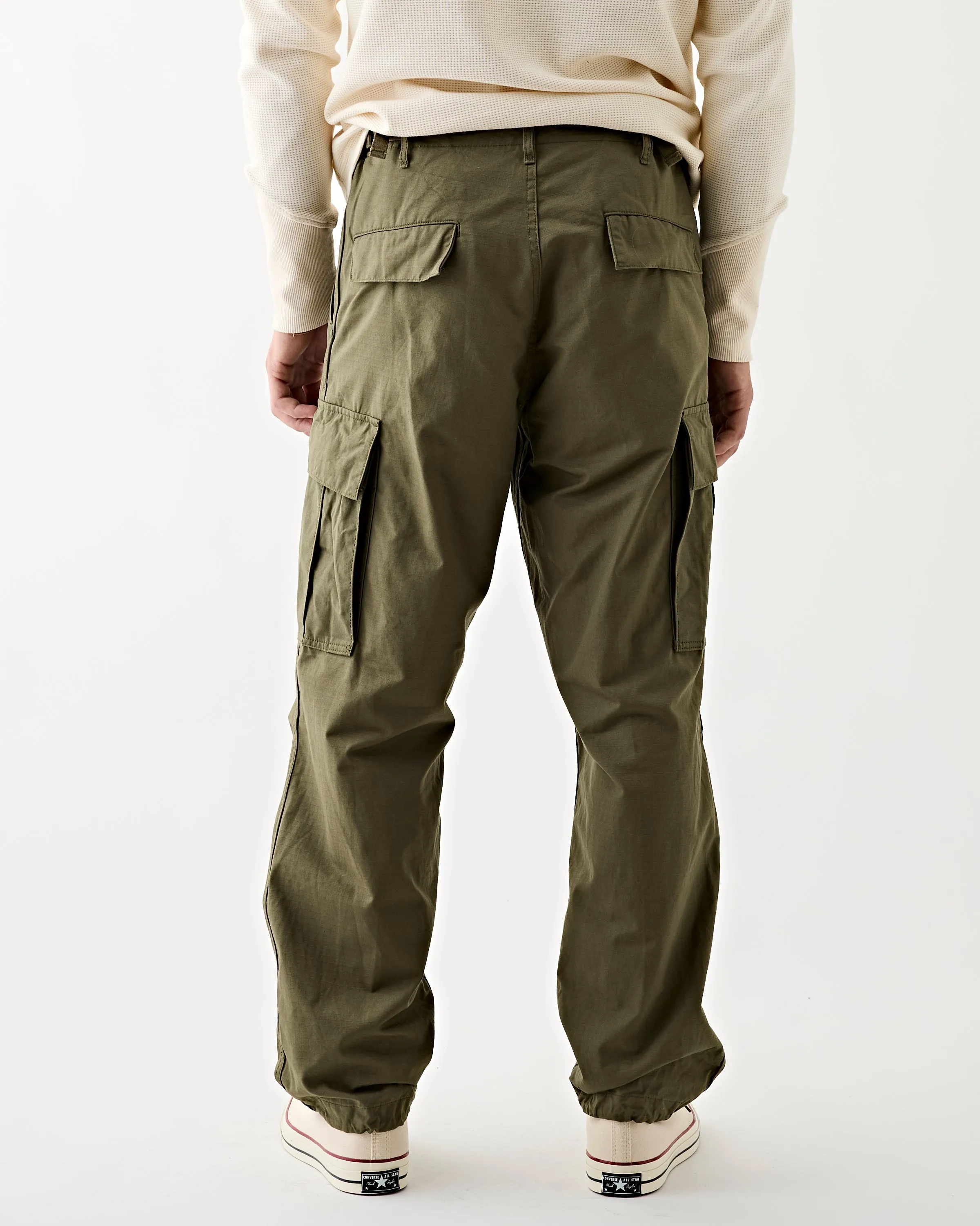 Vintage Fit 6 Pockets Cargo Pants Army Green