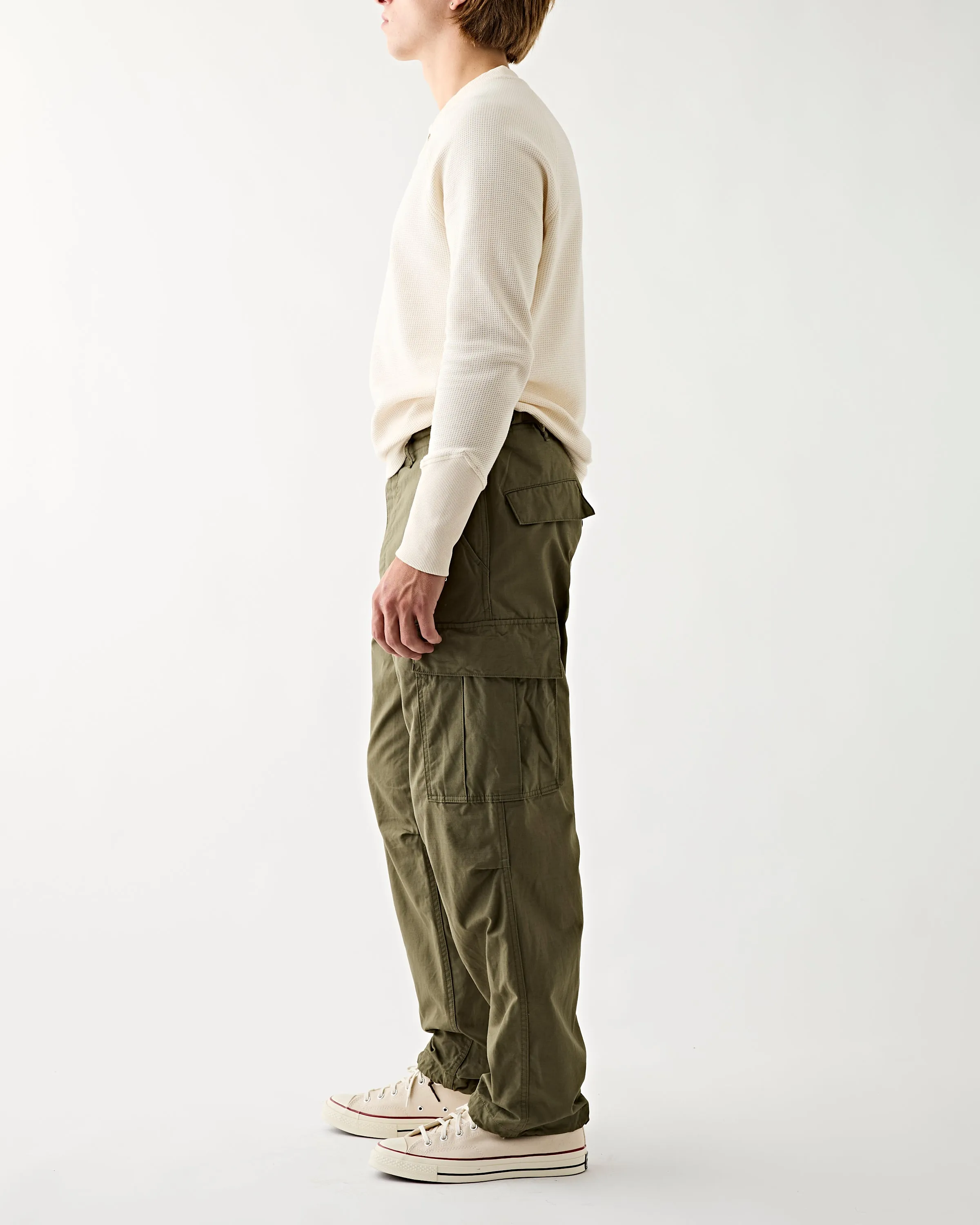 Vintage Fit 6 Pockets Cargo Pants Army Green