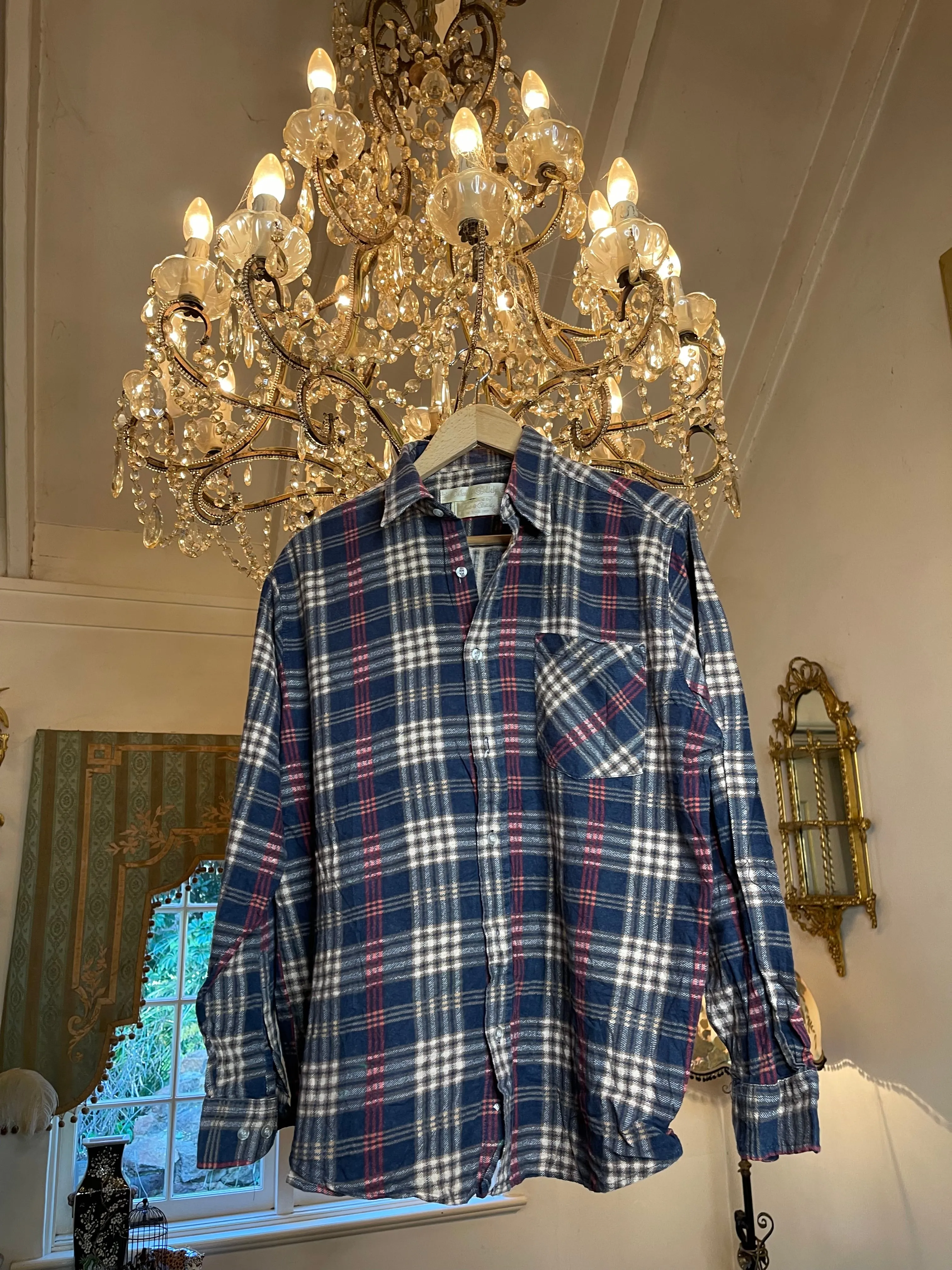 Vintage Flannel Shirt - Skull Print -  Number 44 - size Small