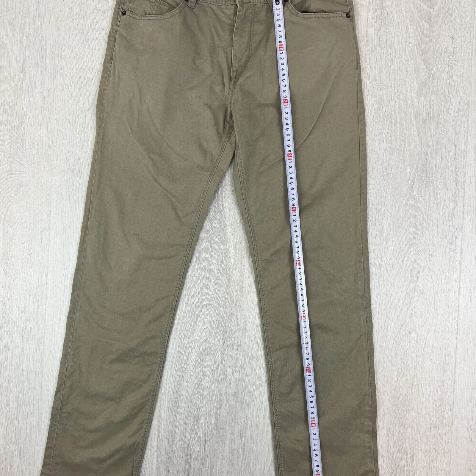 Volcom Solver Modern Straight Mens Brown Slim Chino Size 32