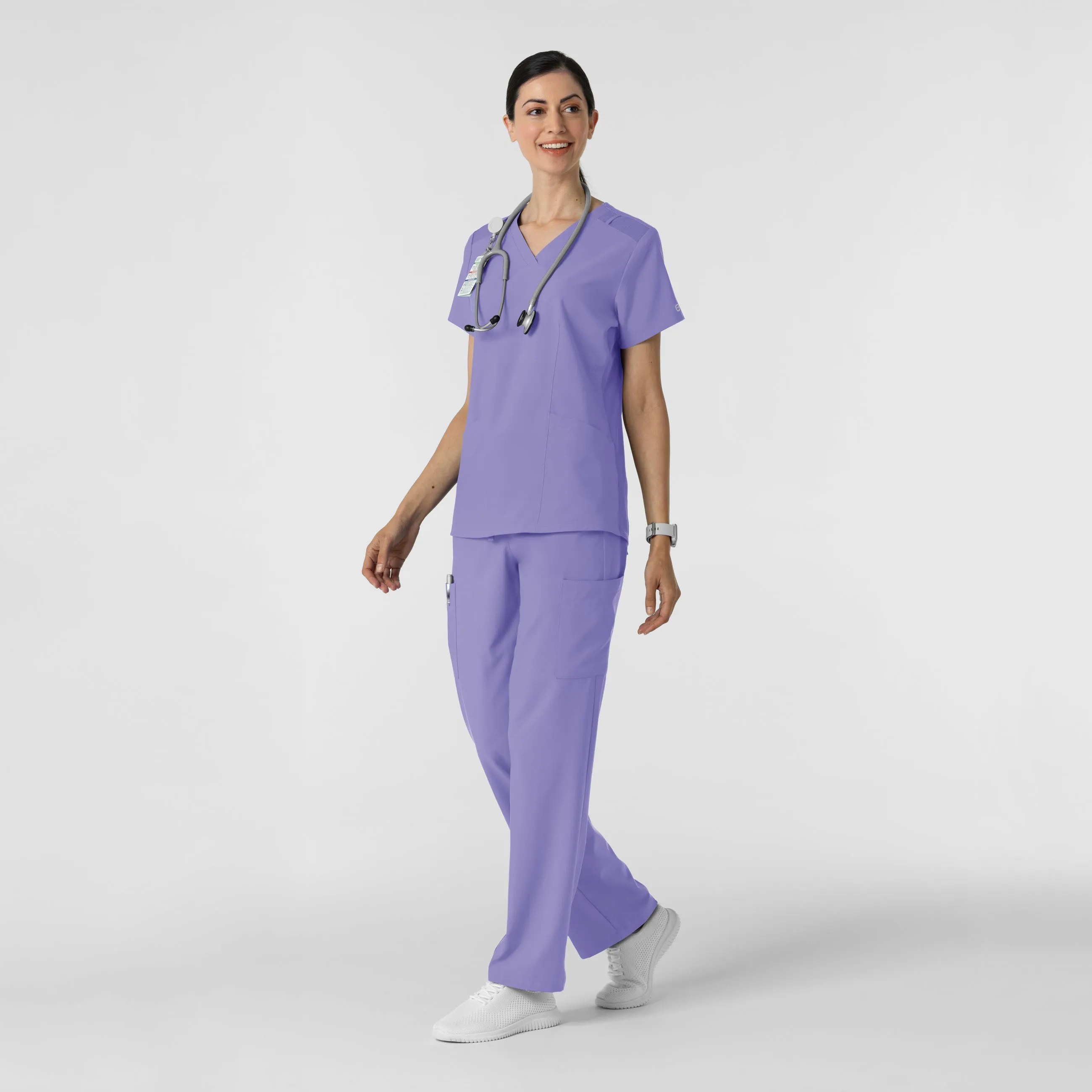 W123 5145 Cargo Utility Scrub Pants Iris Purple