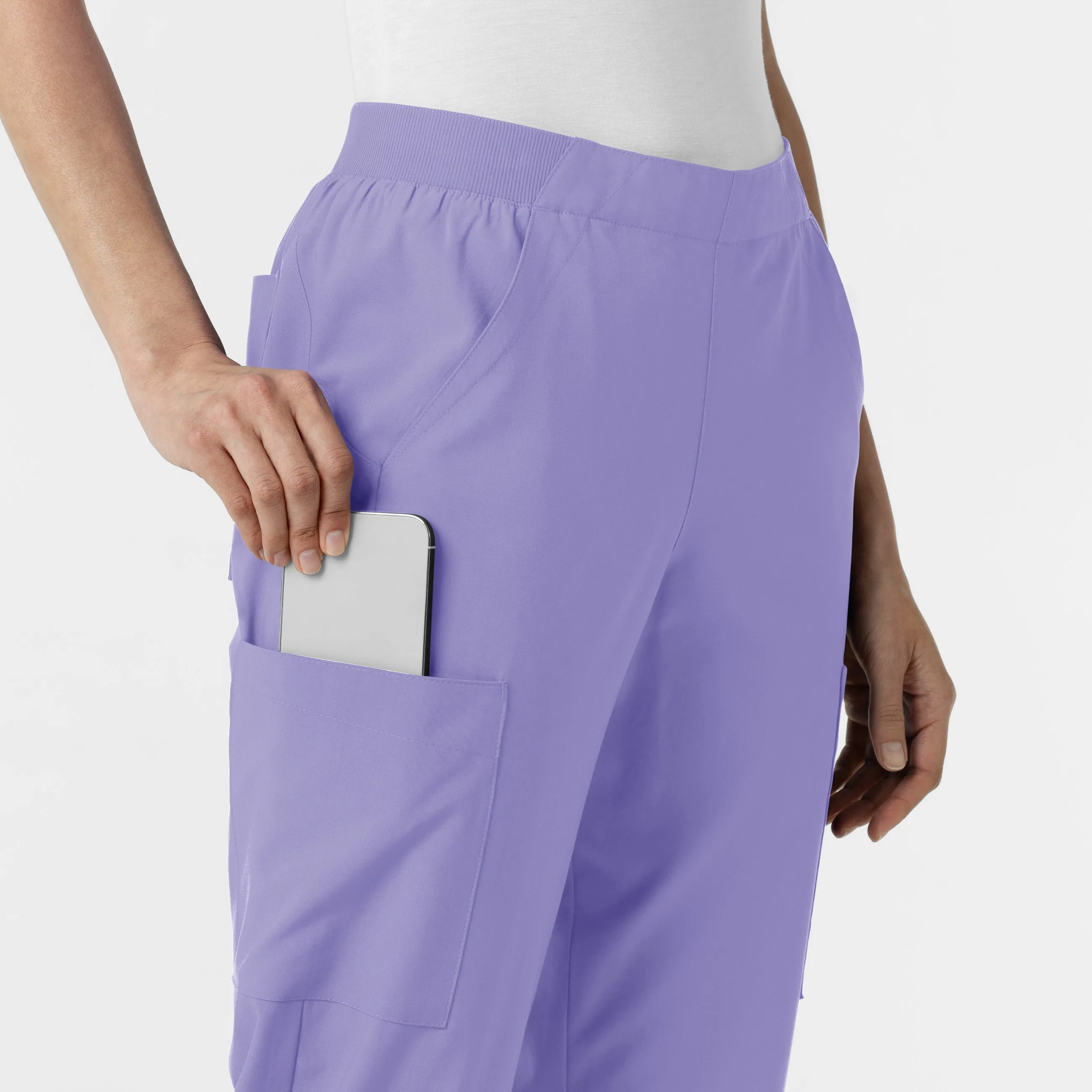 W123 5145 Cargo Utility Scrub Pants Iris Purple