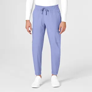 W123 5655 Men's Cargo Jogger Scrub Pants Ceil Blue
