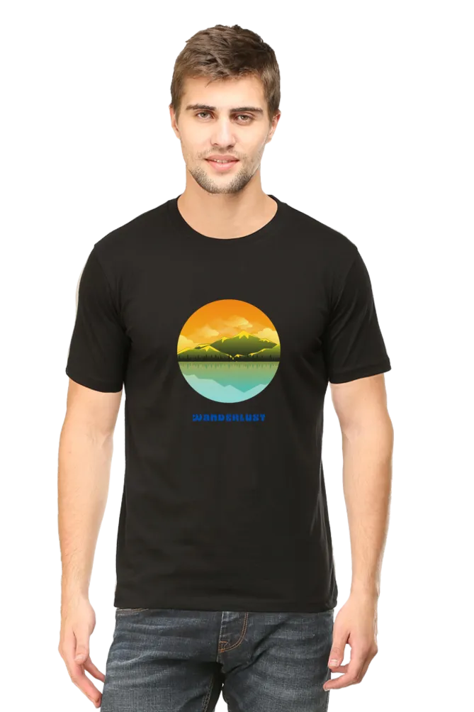 Wanderlust Round Neck Classic T-Shirt