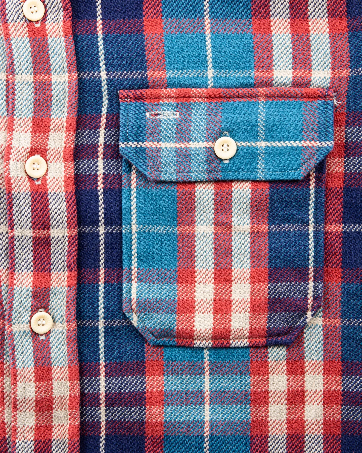 Warehouse & Co Lot 3104 Heavy Flannel Shirt Blue