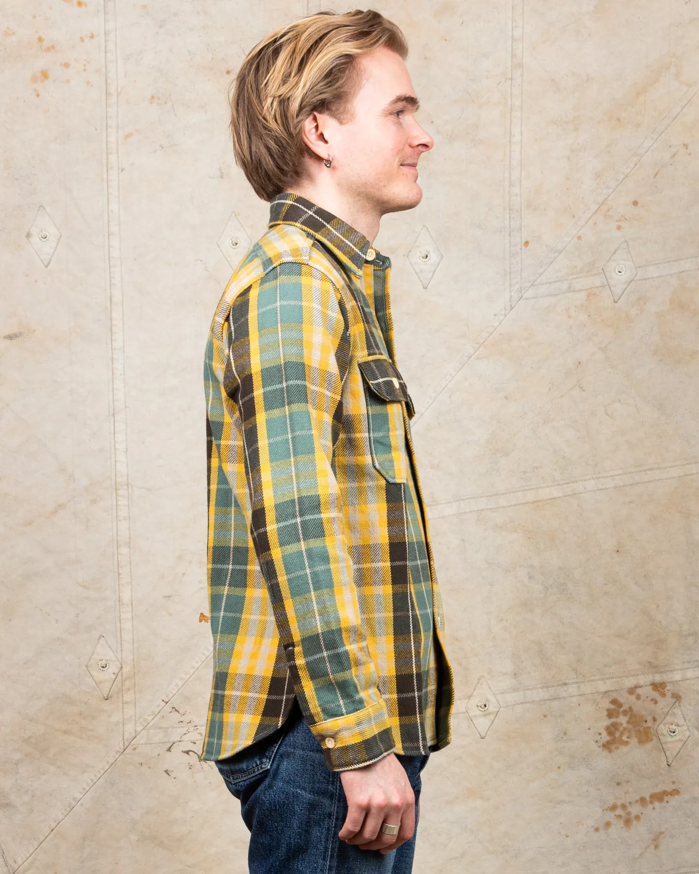 Warehouse & Co Lot 3104 Heavy Flannel Shirt Green
