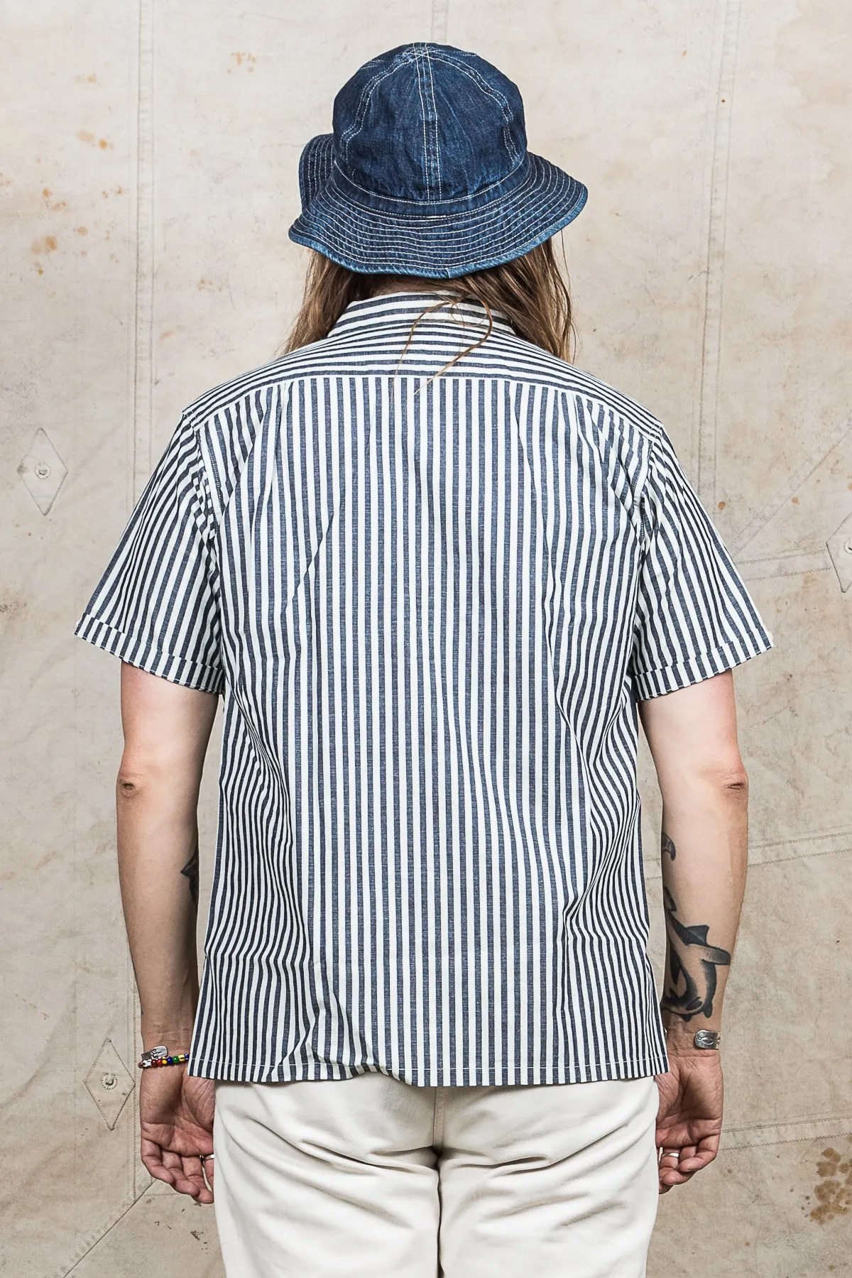 Warehouse & Co Short Sleeved Striped Open Collar Shirt