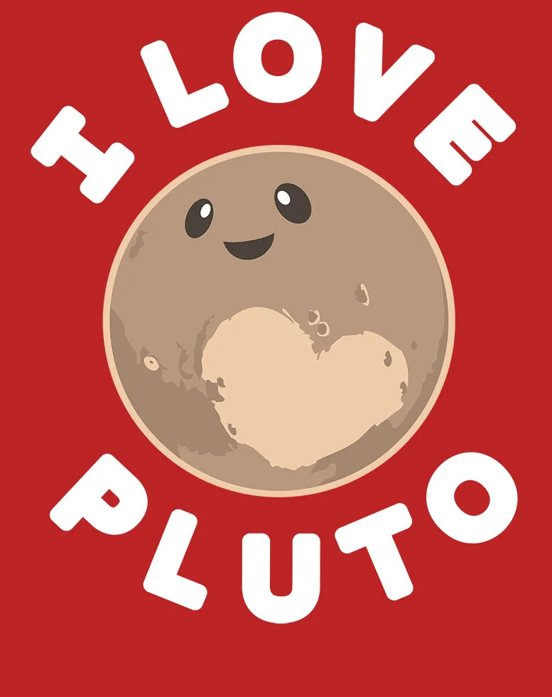 Weird Science I Love Pluto Official Kid's T-shirt (Red)