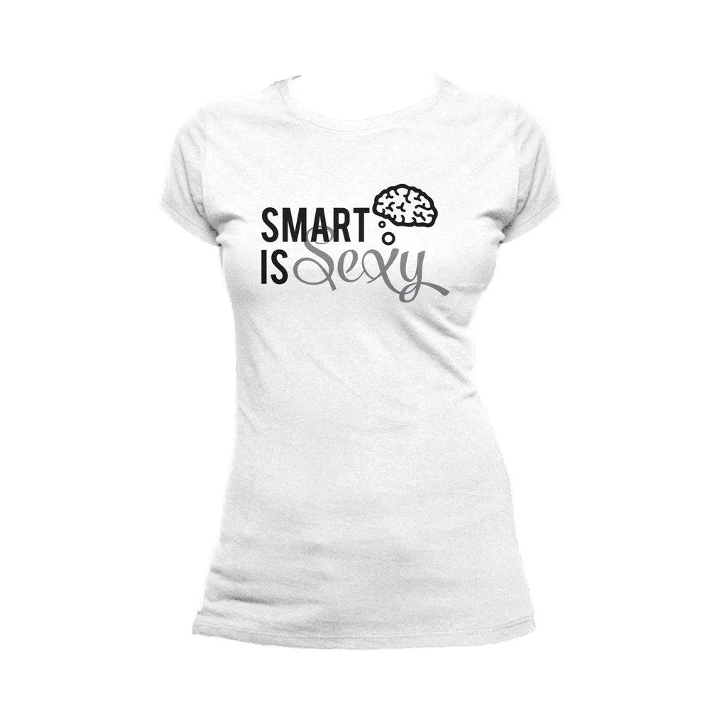 Weird Science Smart Is Sexy Official Women's T-shirt (White)