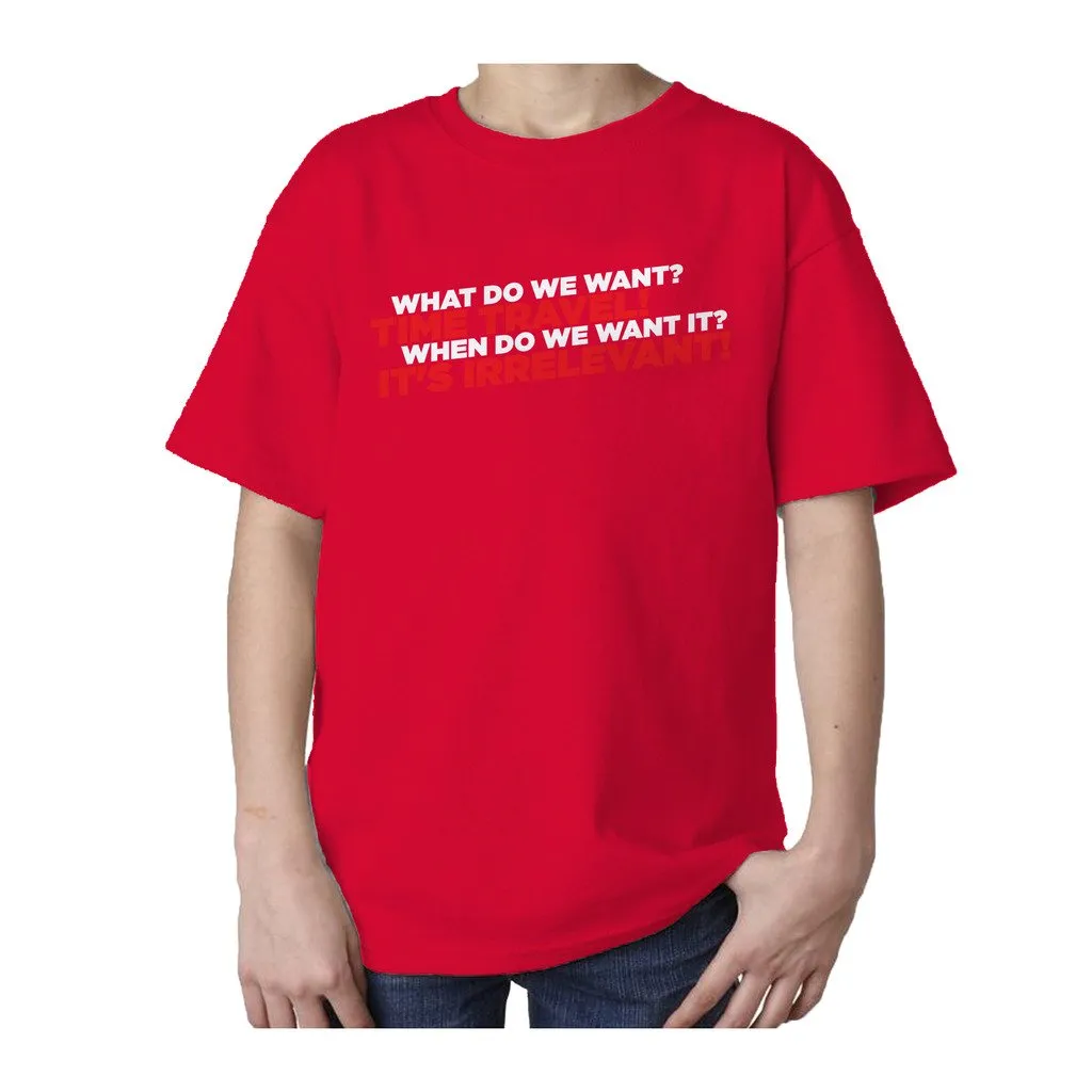Weird Science Time Travel Official Kid's T-shirt (Red)