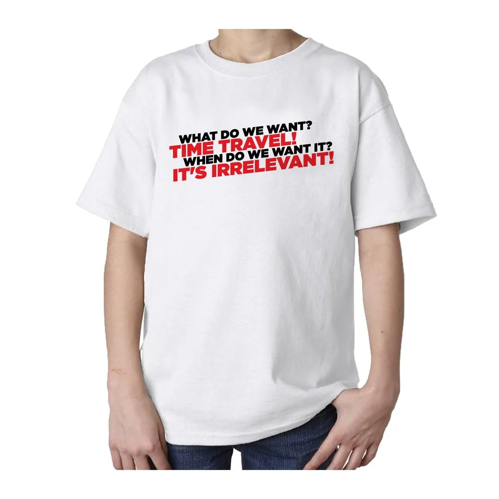 Weird Science Time Travel Official Kid's T-shirt (White)