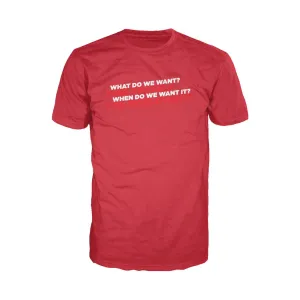 Weird Science Time Travel Official Men's T-shirt (Red)